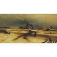 thumbnail image 2 of Fyodor Vasilyev 14x9 Black Ornate Wood Framed Double Matted Museum Art Print Titled: Thaw, 2 of 5