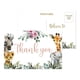 thumbnail image 1 of Yuansail Safari Baby Shower Tarjetas postales de agradecimiento Tarjetas postales de agradecimiento floral de animales de la selva 25 tarjetas - (bb002-ganxie), 1 of 5