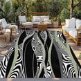 thumbnail image 2 of Sage Green Black Stripes Outdoor Rug for Patio/Deck/Porch, Non-Slip Large Area Rug 5 x 8 Ft, Grey Abstract Gradient Striped Indoor Outdoor Rugs Washable Area Rugs, Camping Rug Carpet Runner, 2 of 8