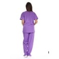 thumbnail image 3 of Just Love Women's Medical Scrubs - Six Pocket Set with Comfortable V-Neck and Cargo Pant (Purple, Small), 3 of 3