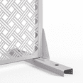 thumbnail image 6 of MAYEERTY 72"x35" Outdoor Privacy Screen with Stand, 3 Panels Metal Balcony Decorative Screen, White, 6 of 10