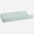 thumbnail image 4 of Floral Aqua Quilted Muslin Changing Pad Cover, 4 of 9
