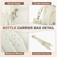 thumbnail image 4 of Unique Bargains Water Bottle Carrier Bag Water Bottle Holder with Adjustable Strap for Hiking Cycling Beige, 4 of 7