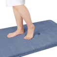 thumbnail image 1 of LAICAIW Memory Foam Bath Mat Large Size, 36.2 x 24 Inches,Soft and Comfortable, Super Water Absorption, Non-Slip, Thick, Machine Wash, Easier to Dry for Bathroom Floor Rug, Denim Blue, 1 of 7