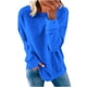 thumbnail image 2 of ICHUANYI Liquidación Moda Mujer Manga Larga Camiseta Verano Color Sólido Blusa Suelta Tops ICHUANYI WER202308256559, 2 of 5