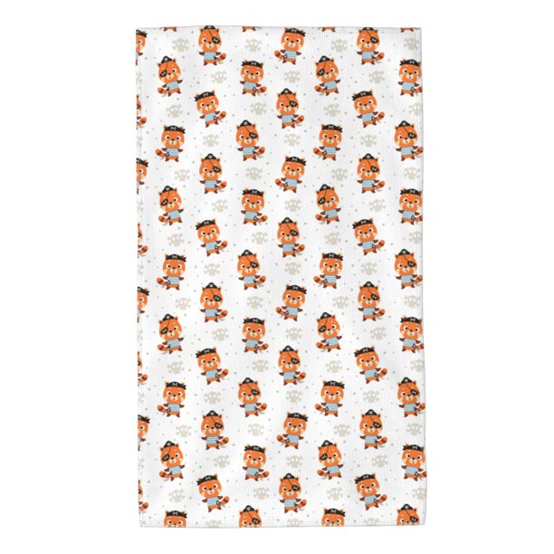 Balery Cute Little Pirate Red Panda Toalla de Microfibra Premium con Estampado – 27.5x16 pulgadas, Alta Absorción, Suave y Aterciopelada, Secado Rápido