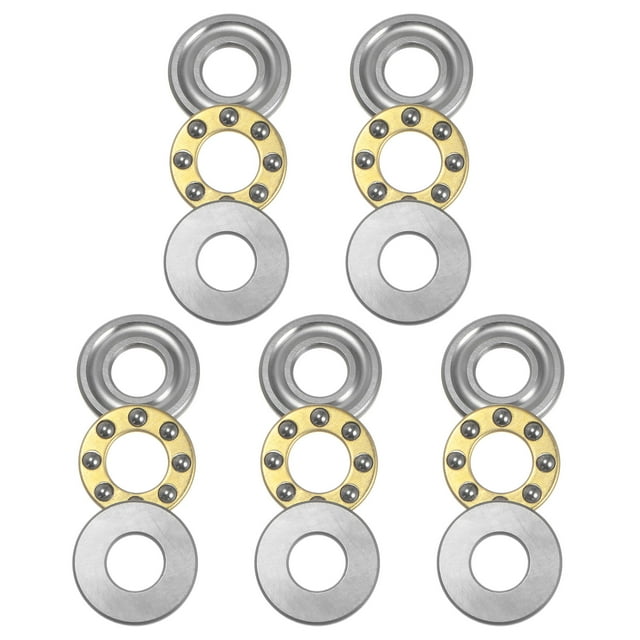 Unique Bargains F6-14M Roulements à Billes Miniatures 6x14x5 mm en Acier Chromé avec Rondelles, Lot de 5