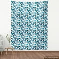thumbnail image 4 of Ambesonne Butterfly Fabric by the Yard Upholstery, Bluish Winged Animals, 10 Yards, Pale Blue Champagne and White, 4 of 5