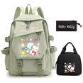 thumbnail image 1 of 3Pcs/set Hello Kitty Anime Backpack for Girl Boy Children Lunch Bags Student Teenager Bookbag Schoolbag Knapsack Women Rucksack, 1 of 5