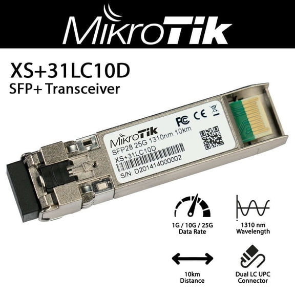 Mikrotik XS 31LC10D module 1/10/25G SM (Singlemode) 10km 1310 SFP / SFP  / SFP2