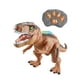 thumbnail image 4 of Dinosaurio de juguete con control remoto, dinosaurio que camina, regalo de cumpleaños, sonido rugiente realista, juguete electrónico creativo premium para niños y niñas Marrón, 4 of 8