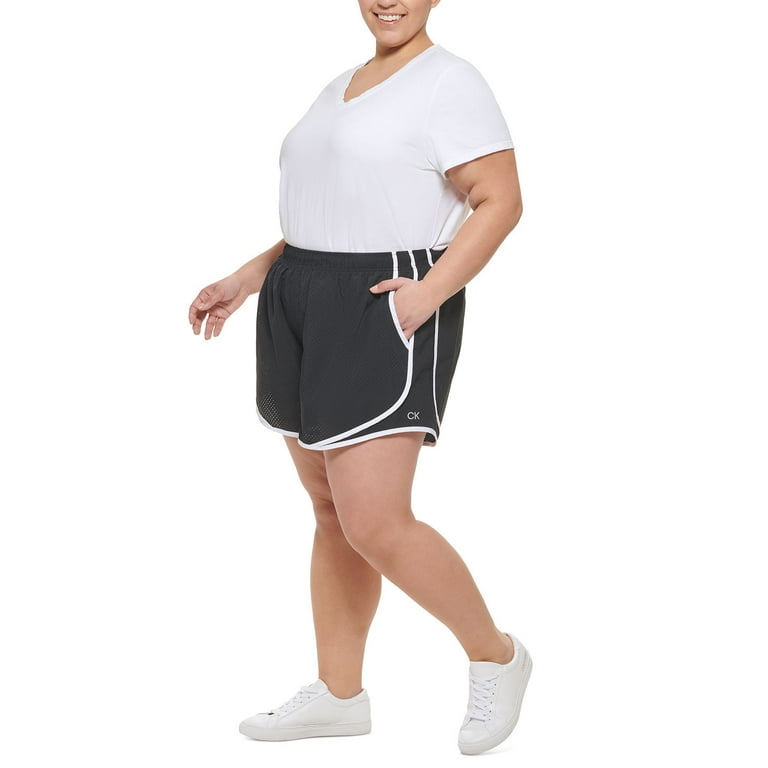Calvin Klein Women s Performance Plus Running Shorts Black Size 3X Walmart