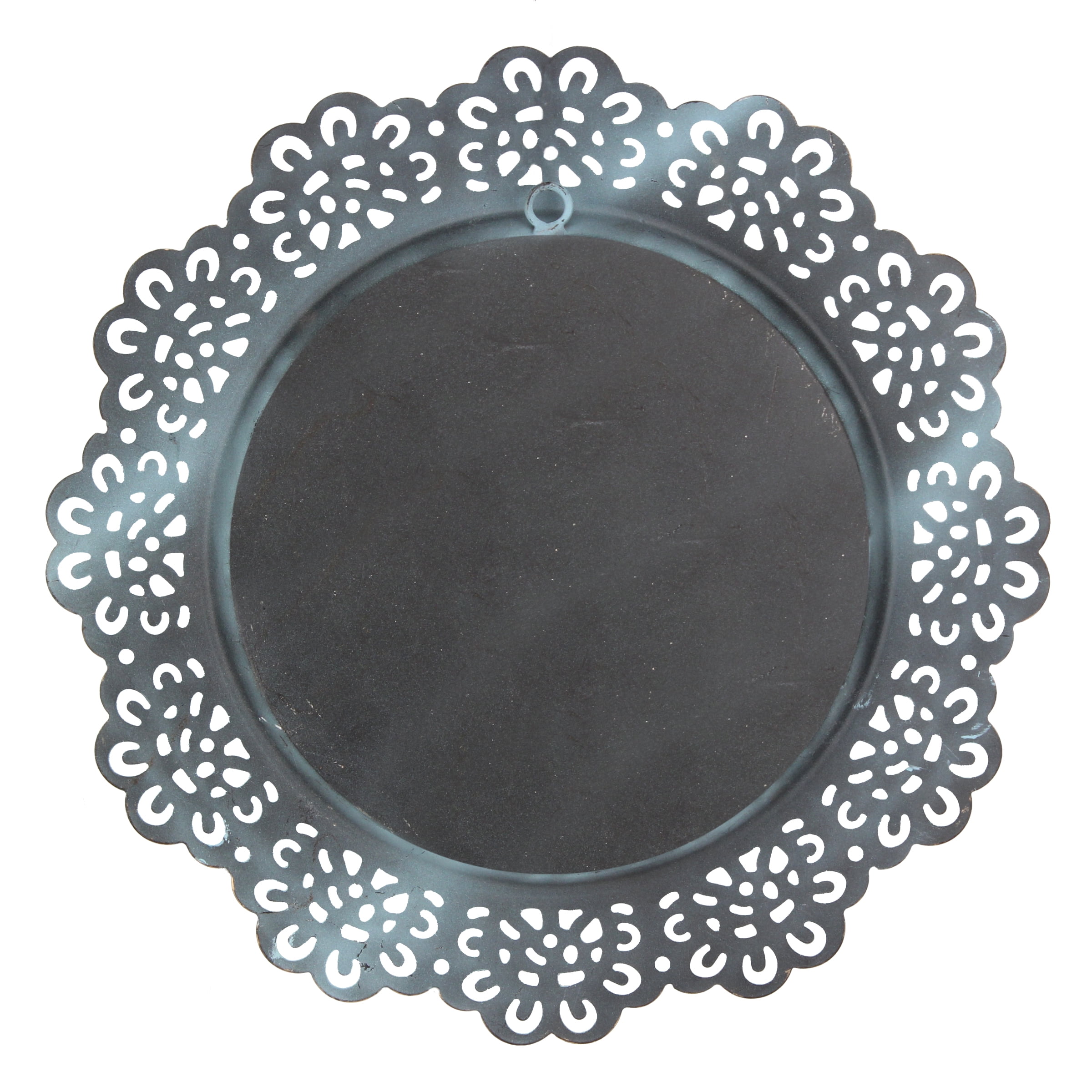 Stonebriar Decorative Round Metal Lace Wall Mirror Turquoise With Brass Highlights Walmart Com Walmart Com