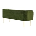 thumbnail image 5 of NPD Furniture Marsha 19" Velvet Fabric & Steel Bench in Dainty Green/Gold, 5 of 12