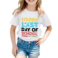 thumbnail image 1 of LUOGENLI T-Shirt pour Filles T-Shirt Imprimé à Col Rond Manches Courtes pour Garçons et Filles Maxi Chemises pour Filles 2025 Station Blanche 12-13 Ans, 1 of 4