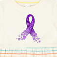 thumbnail image 4 of Inktastic Alzheimer's Awareness Purple Ribbon Made of Heart Girls Baby Dress, 4 of 5