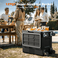 thumbnail image 2 of CAMMOO 127QT X-Large Upright Cooler Chest with 304 Stainless Steel Latch, Insulated Food Pan Carrier with Swivel Casters for 8 Full-Size Pans (NOT Included), Black, 2 of 9