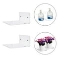 thumbnail image 6 of 2PCS 4 in Small Acrylic Shelf Clear Floating Shelves Small Adhesive Shelf Transparent Stick on Wall Display Shelves for Kitchen Room Bedroom Bathroom Applications, 6 of 8