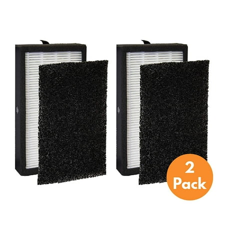 

Filter-Monster Branded True HEPA Replacement Filter Compatible with GermGuardian FLT4100 Filter E for AC4100 AC4150BL AC4150P AC4150BLCA AC4150PCA 2 Pack