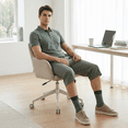 thumbnail image 3 of Loritta 6 Pairs Mens Dress Socks Business Breathable Crew Socks for Men Casual Stiped Long Socks, Size 6-9, 3 of 7