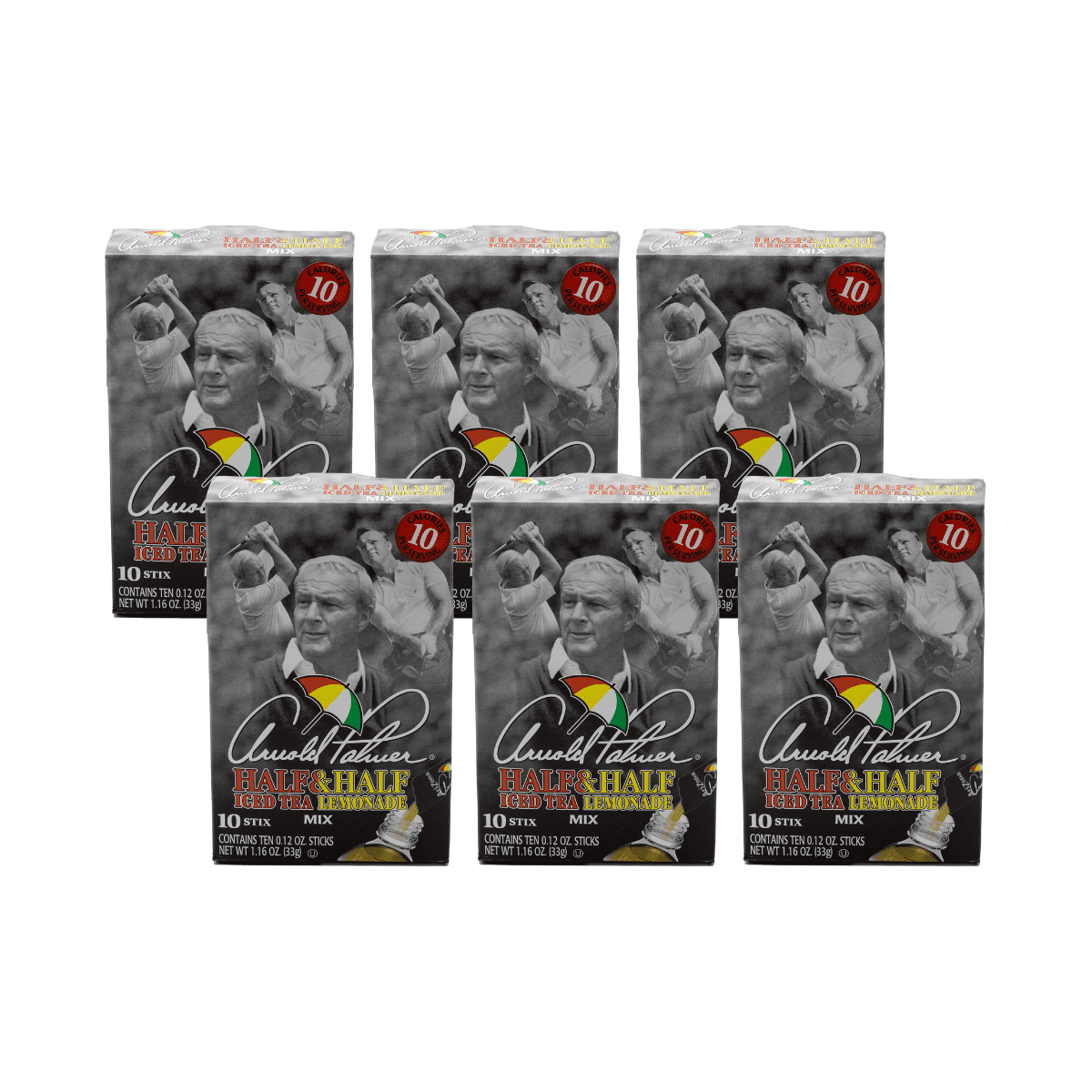 Arizona Arnold Palmer Half & Half Iced Tea Lemonade Drink Mix, 1.16 OZ, 6Pack