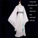 thumbnail image 5 of Disfraz de Cosplay de Anime Tian Guan Ci Fu Xie Lian, sombrero de bambú elegante Hanfu, peluca, uniforme blanco, disfraz de Halloween, conjunto completo de Comic Con, 5 of 5