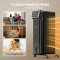 thumbnail image 2 of Matladin Space Heater, 1500W Portable Oil Filled Radiator Heater with Adjustable Thermostat, 24H Timer, Tip-Over & Overheat Protection, for Indoor Use, 2 of 11