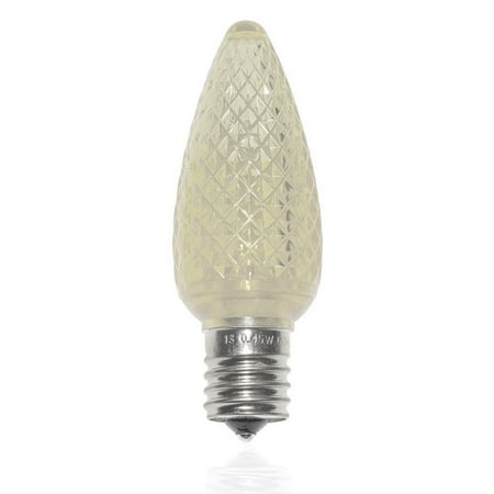 

C9 LED Bulb (Pack of 25) Cool White Replacement Christmas Light Bulbs Faceted Retrofit Candle Shape Commercial Grade E17 Socket Roof Lights Bulbs