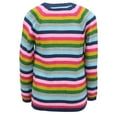 thumbnail image 2 of Cyndeelee Girls Long Sleeve Stripe Knit Button Up Crewneck Cardigan Sweater (Navy Stripe, 8/10), 2 of 5