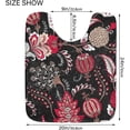 thumbnail image 6 of SKYSONIC Bath Mats Toiletry Mat, Fluffy Plush Absorbent Bath Rugs Carpet with Non Slip Bottom for Bathroom Floor Toilet Tub and Shower,23.6"x15.7"+17.3"x13.4"-Traditional Red Flower, 6 of 7