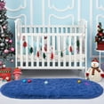 thumbnail image 3 of Arogan Ultra Soft Fluffy Bedroom Rugs For Kids,2.6'x5.3',Light Navy, 3 of 7