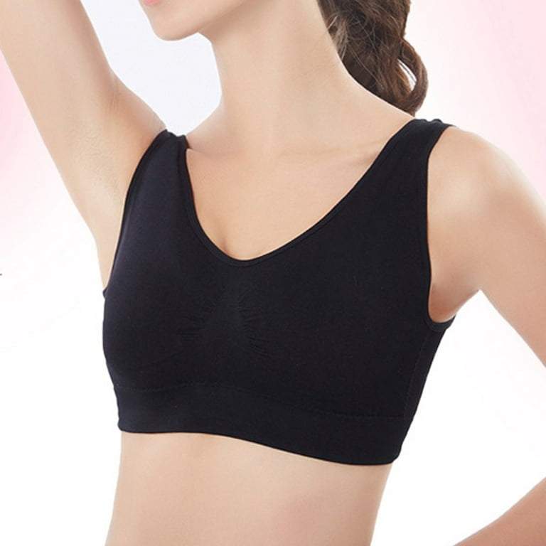 Black 2023 Friday Deals Floleo Sports Bras Clearance Summer Fall Women Plus  Size Bras Padded Seamless Sleepwear Yoga Bra Wireless Underwear 
