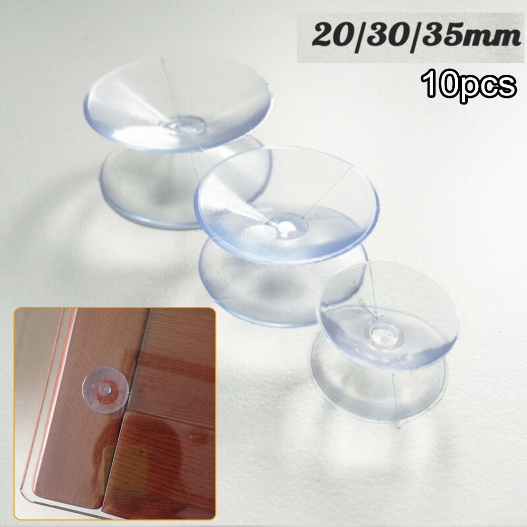 35mm Double Sided Suction Cups Clear Plastic Rubber Window Suckers Pads 20 30 