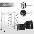 thumbnail image 5 of 12-Drawer Utility Rolling Cart with Metal Tabletop, Drawer Organizer with Wheels, Scrapbook Paper Office School Organizer,Black, 5 of 8