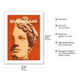 thumbnail image 2 of Europe - Swissair - Ancient Greek Bust - Vintage Airline Travel Poster by Nikolaus Schwabe c.1964 - Fine Art Matte Paper Print (Unframed) 24x32in, 2 of 4