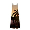 thumbnail image 4 of FcBaudy Camisole Sans Manches Robe Col en V, Robes d'Été pour Femmes, Robes à la Mode Printemps/été Robe Imprimée Dos Nu pour Femmes, 4 of 5