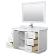 thumbnail image 3 of Wyndham Collection Miranda 54" Plywood Single Bathroom Vanity in White/Nickel, 3 of 7