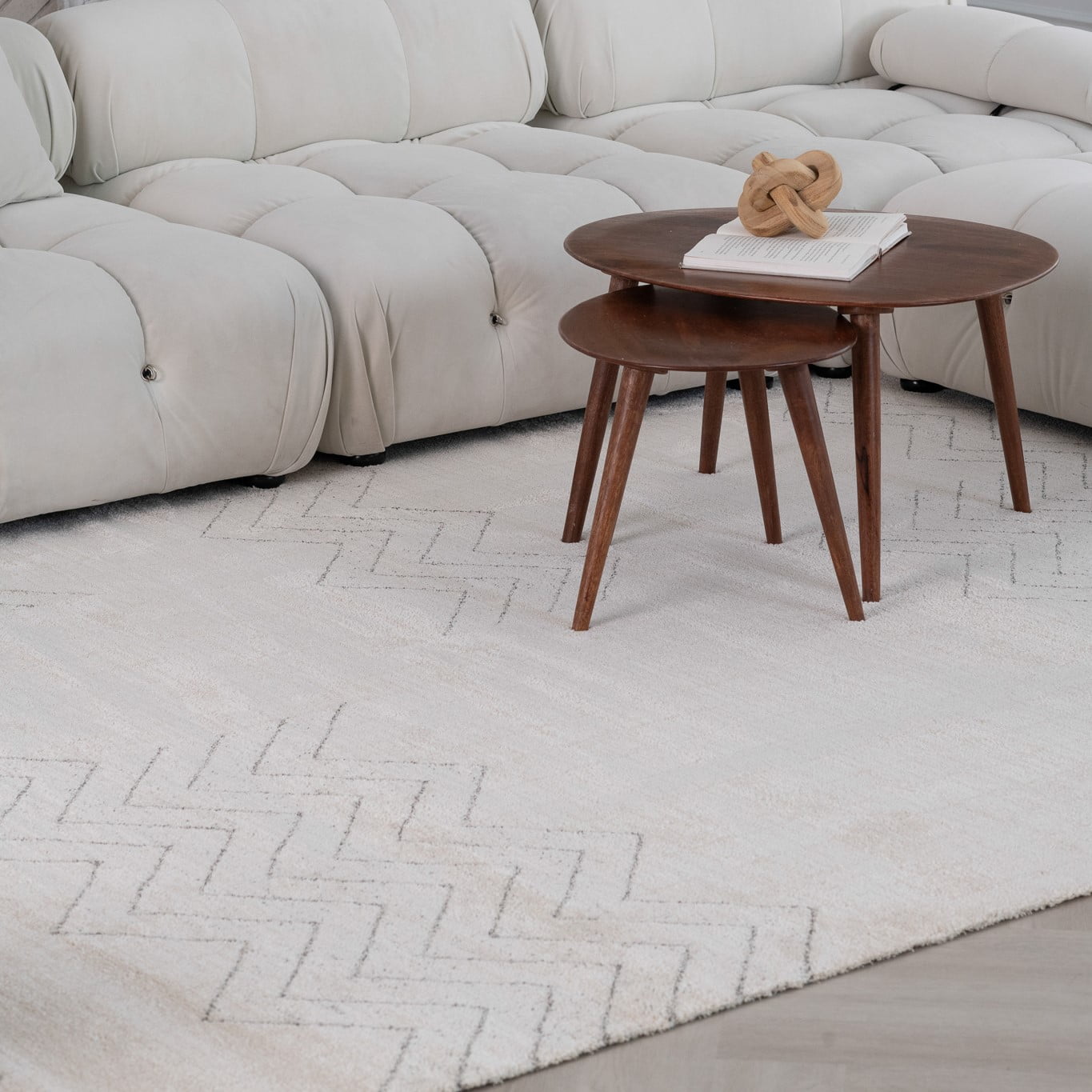 Rug Branch Casa Abstract Indoor Area Rug, Beige Cream, Boho - Living Room, Bedroom, Dining Room, and Kitchen