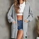 thumbnail image 3 of Chaqueta larga casual para mujer,Chaqueta larga de manga larga con capucha de color sólido para mujer Abrigo largo de color sólido para mujer Estética elegante, 3 of 5