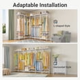 thumbnail image 5 of VIPEK V60 Extra Large Portable Closet Rack Heavy Duty Clothing Rack for Hanging Clothes Freestanding Wardrobe Closet, Metal Closet for Bedroom Storage Organizer, Load 1620lbs, White, 5 of 6