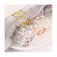 thumbnail image 5 of 12 Pack Napkin Rings Holders Hollow Design Decor Wedding Christmas Gathering (silver), 5 of 5