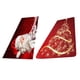 thumbnail image 4 of Kearding Alfombra roja de Papá Noel antideslizante, fácil de limpiar, amplia aplicación, fácil de cuidar, alfombra con estampado navideño Decoración del hogar rojo tipo 1, 4 of 6