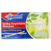 Diamond Royal Oak, Matches Greenlight Strike Anywhere 300 per Box - Pack of 2 Boxes - Total 600 matches