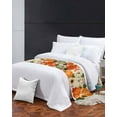 thumbnail image 3 of Xipuska Thanksgiving Bed Runners for Cal King Size Bed, Decorative Bed Throws for Foot of Bed, Orange Green Pumpkin Sunflower Leaf Fruit Bed Runner Sofa Throw Bedding Scarf Slipcover for Bedroom, 3 of 6
