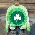 thumbnail image 7 of Levmjia Womens Sweatshirts Fashion Loose Round Neck Solid Color Long Sleeve St. Patrick's Day Printed Casual Shirt Holiday Breathable Comfortable Work Home Wear, 7 of 7