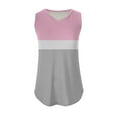 thumbnail image 5 of Tawop Women Shirts Womens Tee Shirts Loose Summer V Neck Sleeveless Tank Flowy Sling Pink S(Us:4), 5 of 7