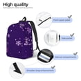 thumbnail image 3 of Fotbe Crystal Purple Snowflake Mochila de Lona con Estampado, Mochila Duradera, Mochila Versátil de Alta Calidad, Mochila Compacta Vintage-Small, 3 of 5