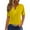 Yellow, variant on yunLCZ Basic T Shirts Women's Fashion Casual Solid Color Button Short Sleeve Top T Shirt Office Shirts Beige L