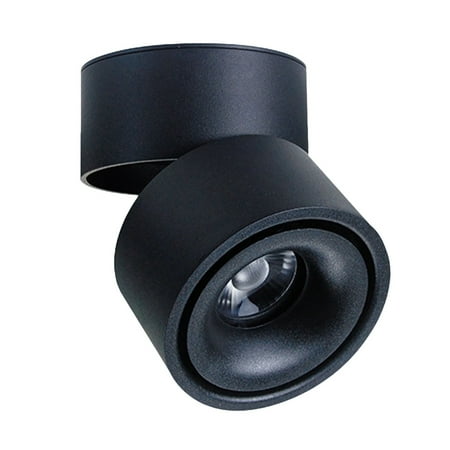 

Portable LED Home Downlight Durable Ceiling Spotlights Adjustable Round Lighting Head Lamp for Home (Black 3000K 7W)