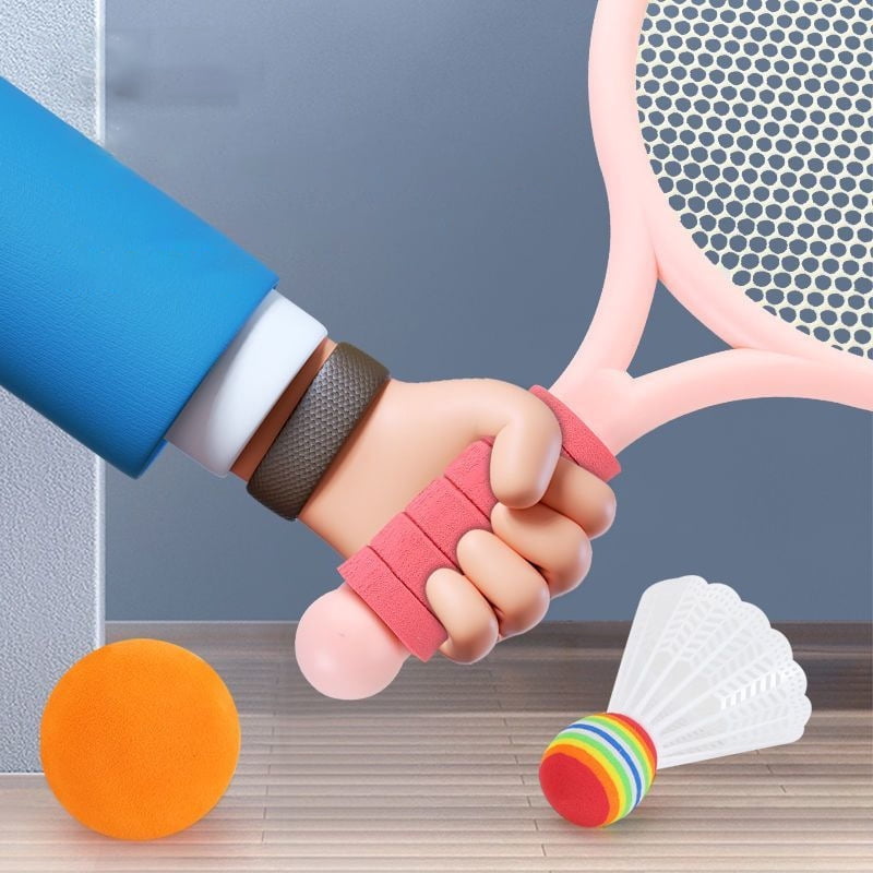 Tennis Racket,15 Inch Plastic Tennis Racket with 3 Tennis Balls and 3 Shuttlecocks for Kid Outdoor/Indoor Sport Play，﻿Comes with a free jump rope